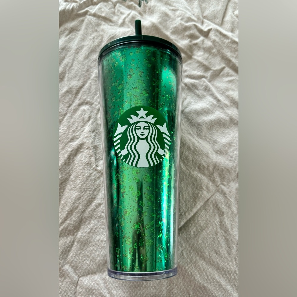 NEW & UNUSED- Starbucks cold tumblr green Christmas 2019 24oz